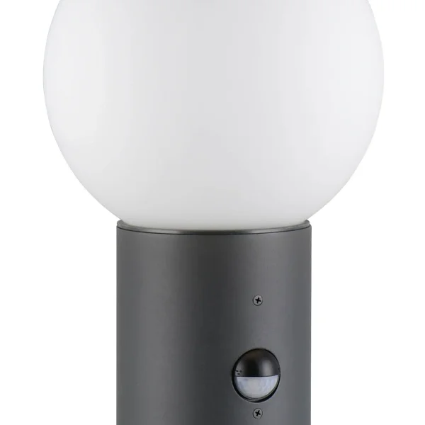 BALIZA EXTERIOR E27 C/SENSOR ALUMINIO ANTRACITA IP44 80CM LAUREL