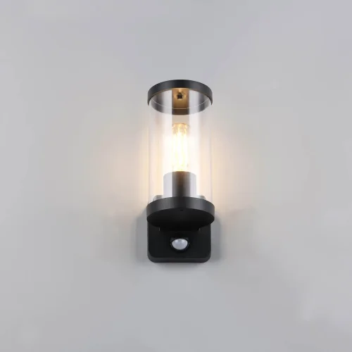 APLIQUE EXTERIOR E27 C/SENSOR ALUMINIO NEGRO IP44 DANDELION