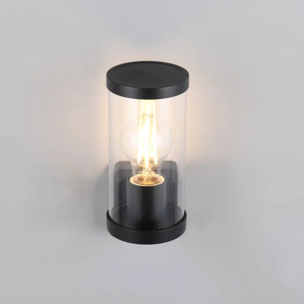 APLIQUE EXTERIOR E27 C/SENSOR ALUMINIO NEGRO IP44 DANDELION