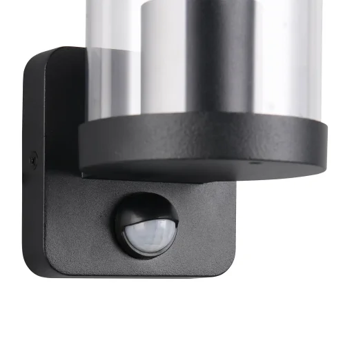 APLIQUE EXTERIOR E27 C/SENSOR ALUMINIO NEGRO IP44 DANDELION