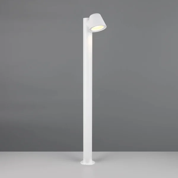 LÁMPARA DE PIE EXTERIOR GU10 BLANCO MATE 100CM IP44 MOSSEN