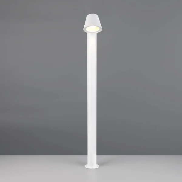 LÁMPARA DE PIE EXTERIOR GU10 BLANCO MATE 100CM IP44 MOSSEN