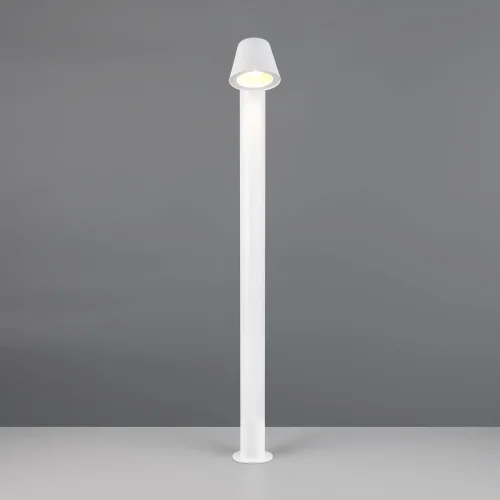 LÁMPARA DE PIE EXTERIOR GU10 BLANCO MATE 100CM IP44 MOSSEN