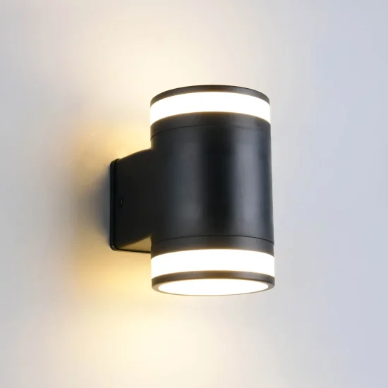 APLIQUE EXTERIOR 2 LUCES GX53 2x10W 4000K IP44 NEGRO CELANDINE