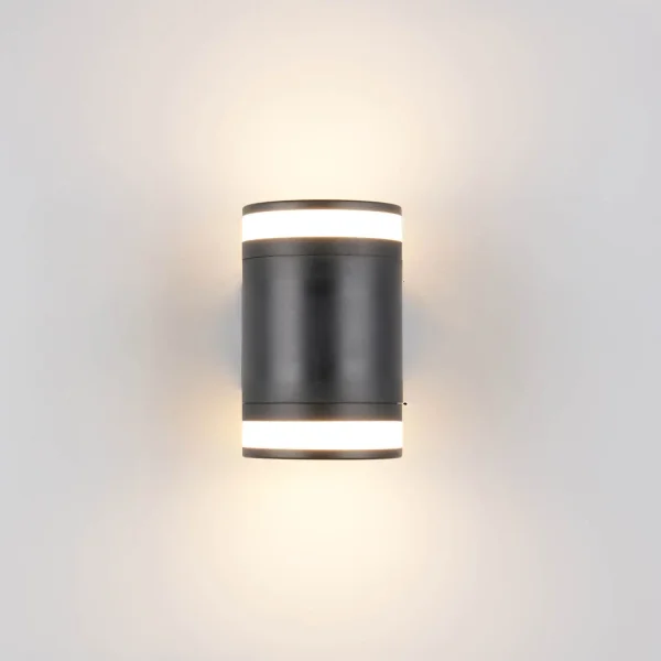 APLIQUE EXTERIOR 2 LUCES GX53 2x10W 4000K IP44 NEGRO CELANDINE