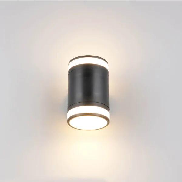 APLIQUE EXTERIOR 2 LUCES GX53 2x10W 4000K IP44 NEGRO CELANDINE