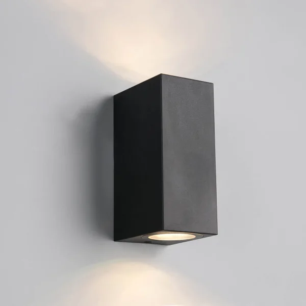 APLIQUE EXTERIOR 2 LUCES GU10 IP44 CUADRADO STEVIA