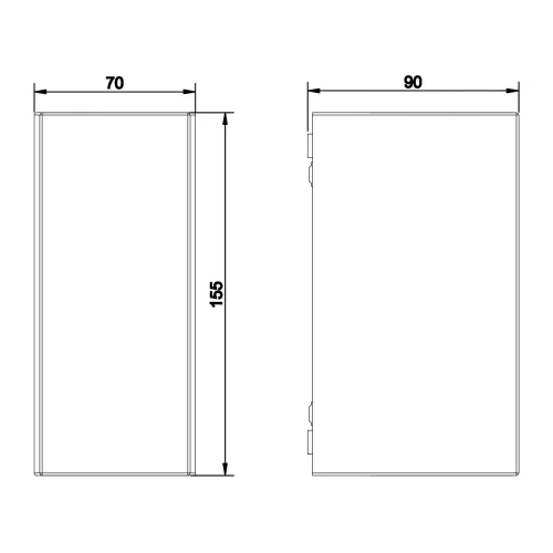 APLIQUE EXTERIOR 2 LUCES GU10 IP44 CUADRADO STEVIA