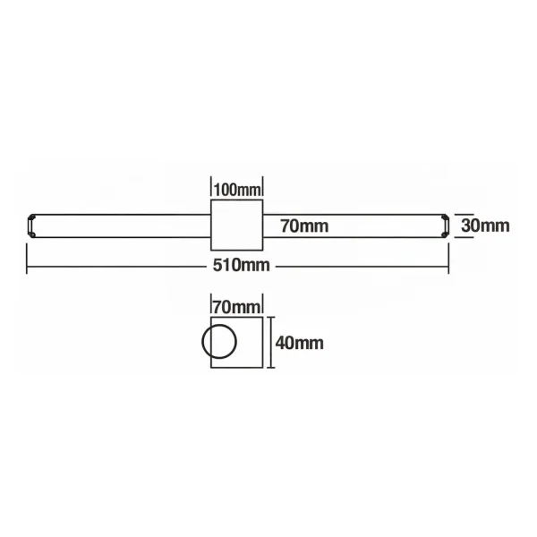 APLIQUE DE PARED BAÑO LED 12W CCT BLANCO IP44 360º