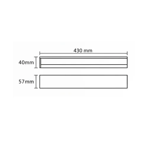 APLIQUE DE PARED BAÑO LED 10W CCT NEGRO IP44 43CM