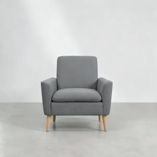 Sofá 1 Plaza Color Gris Oasis| Tienda muebles Lúzete
