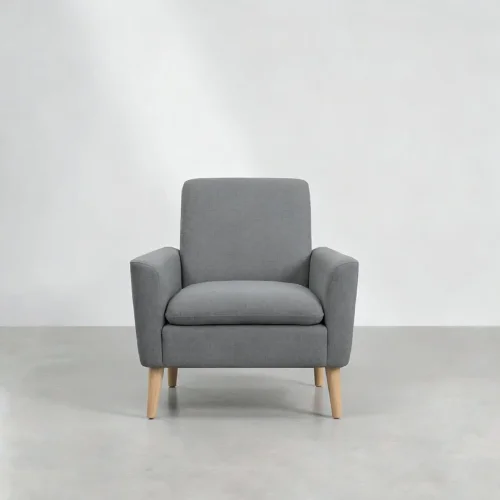 Sofá 1 Plaza Color Gris Oasis| Tienda muebles Lúzete