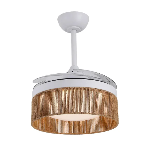VENTILADOR DE TECHO DC LED 38W CUERDA NATURAL AIRELLE