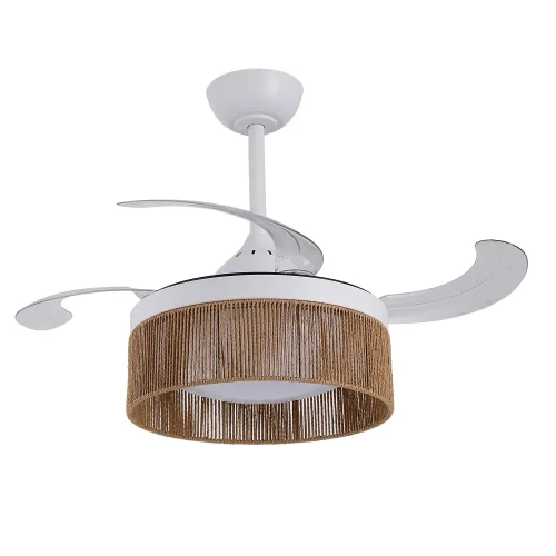 VENTILADOR DE TECHO DC LED 38W CUERDA NATURAL AIRELLE