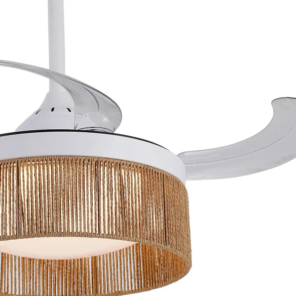 VENTILADOR DE TECHO DC LED 38W CUERDA NATURAL AIRELLE