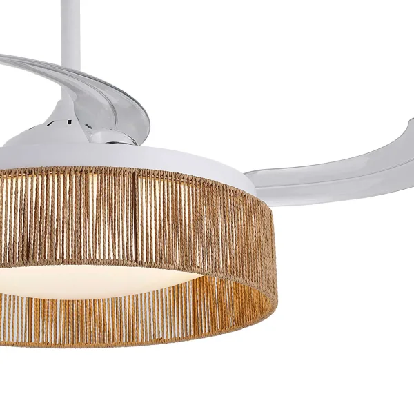 VENTILADOR DE TECHO DC LED 58W CUERDA NATURAL AIRELLE