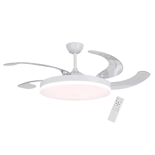 VENTILADOR DE TECHO DC LED 95W 5 ASPAS PLEGABLES BLANCO SOLARA