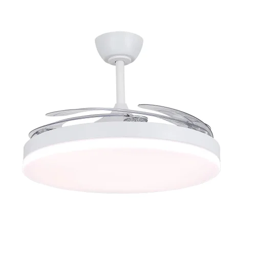 VENTILADOR DE TECHO DC LED 95W 5 ASPAS PLEGABLES BLANCO SOLARA