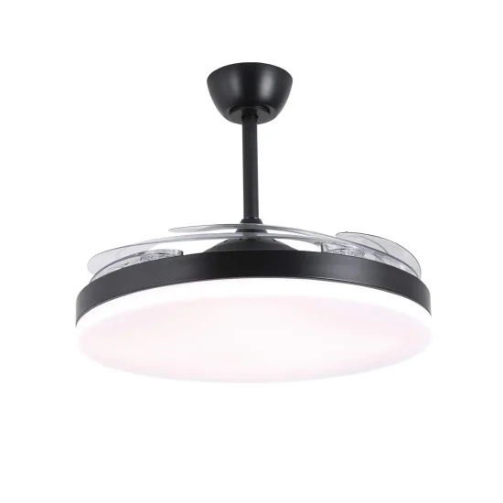 VENTILADOR DE TECHO DC LED 95W 5 ASPAS PLEGABLES NEGRO SOLARA 2