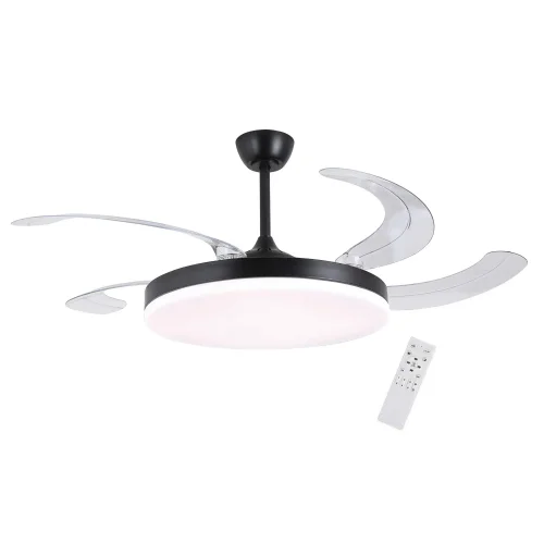 VENTILADOR DE TECHO DC LED 95W 5 ASPAS PLEGABLES NEGRO SOLARA