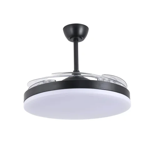 VENTILADOR DE TECHO DC LED 95W 5 ASPAS PLEGABLES NEGRO SOLARA