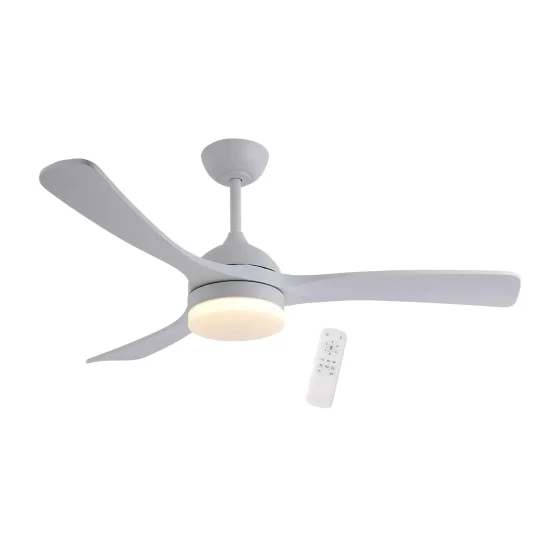 VENTILADOR DE TECHO DC LED 20W PALAS MADERA BLANCO LUMINOR 2