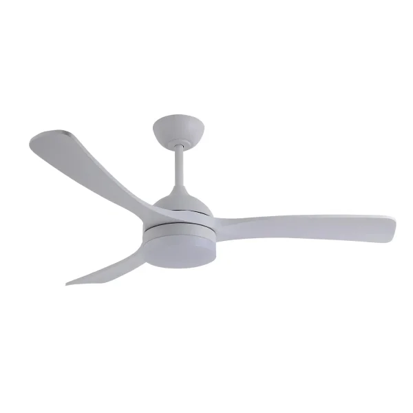 VENTILADOR DE TECHO DC LED 20W PALAS MADERA BLANCO LUMINOR