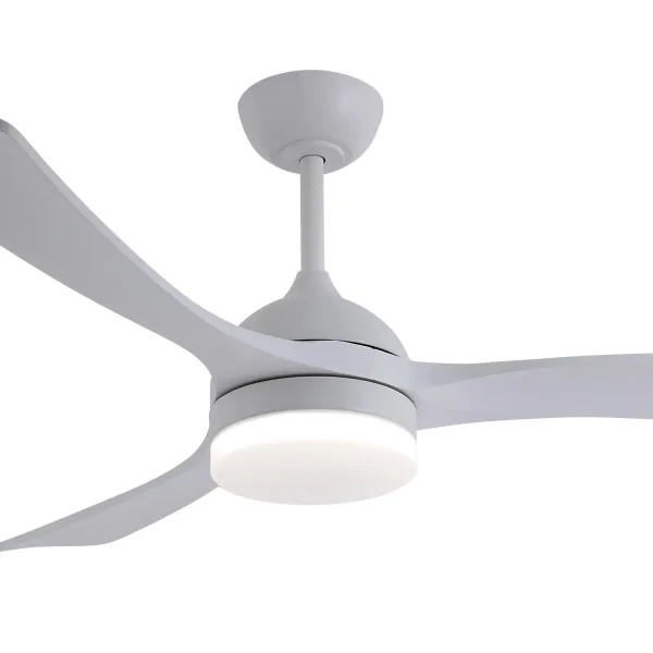 VENTILADOR DE TECHO DC LED 20W PALAS MADERA BLANCO LUMINOR