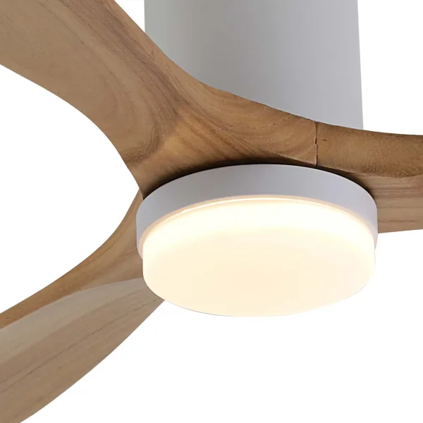 VENTILADOR DE TECHO DC LED 18W PALAS MADERA COLOR ROBLE EKBERG