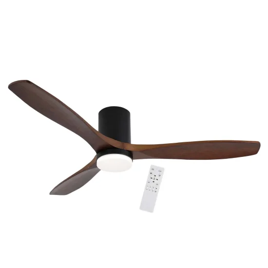 VENTILADOR DE TECHO DC LED 18W PALAS MADERA COLOR CAOBA EKBERG 2