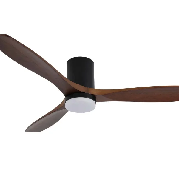 VENTILADOR DE TECHO DC LED 18W PALAS MADERA COLOR CAOBA EKBERG