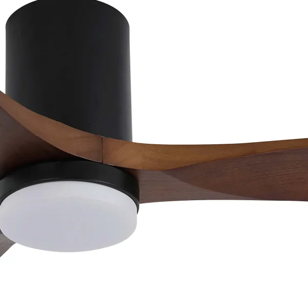 VENTILADOR DE TECHO DC LED 18W PALAS MADERA COLOR CAOBA EKBERG