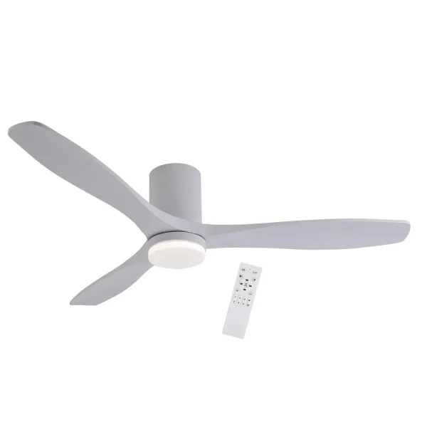 VENTILADOR DE TECHO DC LED 18W PALAS MADERA COLOR BLANCO EKBERG