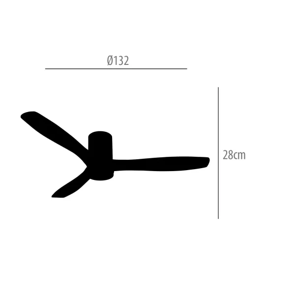 VENTILADOR DE TECHO DC LED 18W PALAS MADERA COLOR BLANCO EKBERG