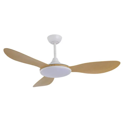 VENTILADOR DE TECHO DC LED 24W 3 PALAS COLOR MADERA KONA