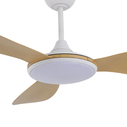 VENTILADOR DE TECHO DC LED 24W 3 PALAS COLOR MADERA KONA