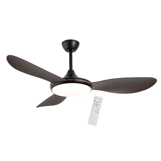VENTILADOR DE TECHO DC LED 24W 3 PALAS COLOR MADERA NOGAL KONA 2