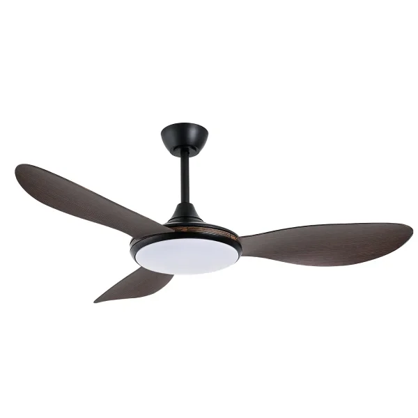 VENTILADOR DE TECHO DC LED 24W 3 PALAS COLOR MADERA NOGAL KONA
