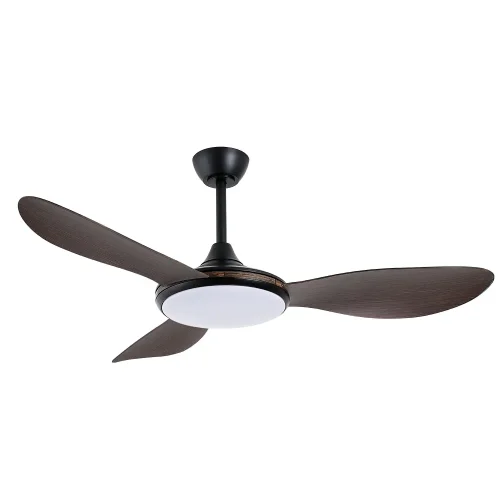 VENTILADOR DE TECHO DC LED 24W 3 PALAS COLOR MADERA NOGAL KONA