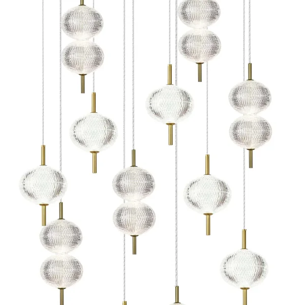 LÁMPARA DE TECHO LED 12 LUCES 72W REGULABLE AMBARINA