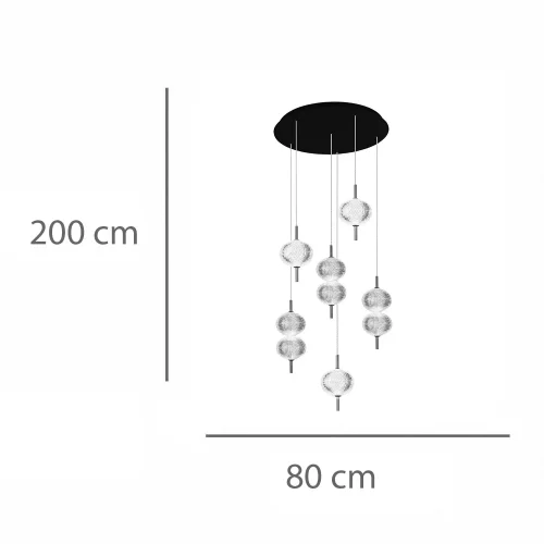 LÁMPARA DE TECHO LED 6 LUCES 36W REGULABLE AMBARINA