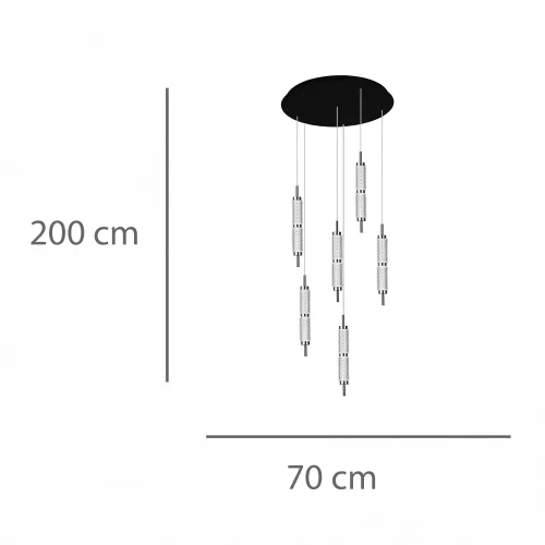 LÁMPARA DE TECHO LED 6 LUCES 48W REGULABLE VIOLETA