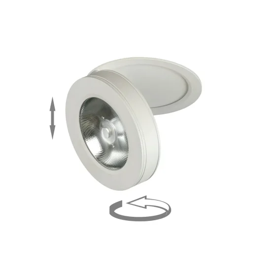 FOCO PARA EMPOTRAR BASCULANTE 10W 3000K BLANCO 2