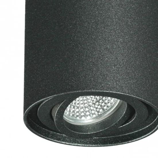 FOCO DE SUPERFICIE BASCULANTE GRIS METÁLICO GU10 REDONDO IP20 2