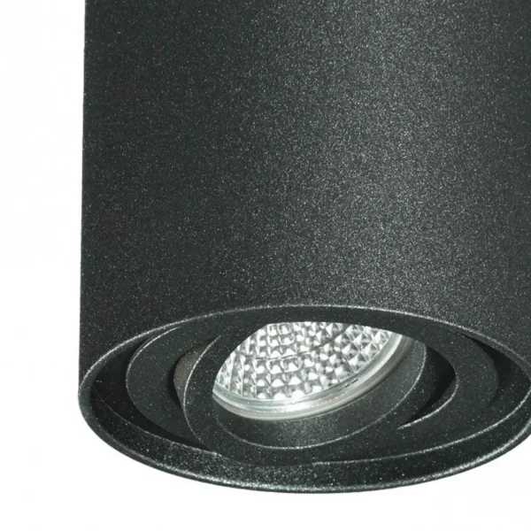 FOCO DE SUPERFICIE BASCULANTE GRIS METÁLICO GU10 REDONDO IP20