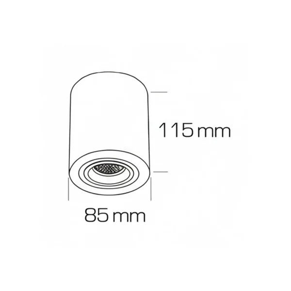 FOCO DE SUPERFICIE FIJO BLANCO GU10 REDONDO IP65