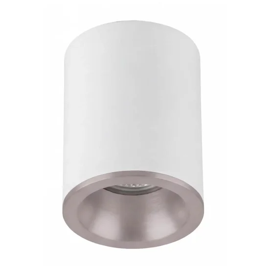 FOCO DE SUPERFICIE FIJO BLANCO PLATA GU10 REDONDO IP65