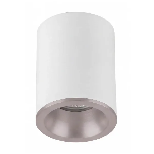 FOCO DE SUPERFICIE FIJO BLANCO PLATA GU10 REDONDO IP65