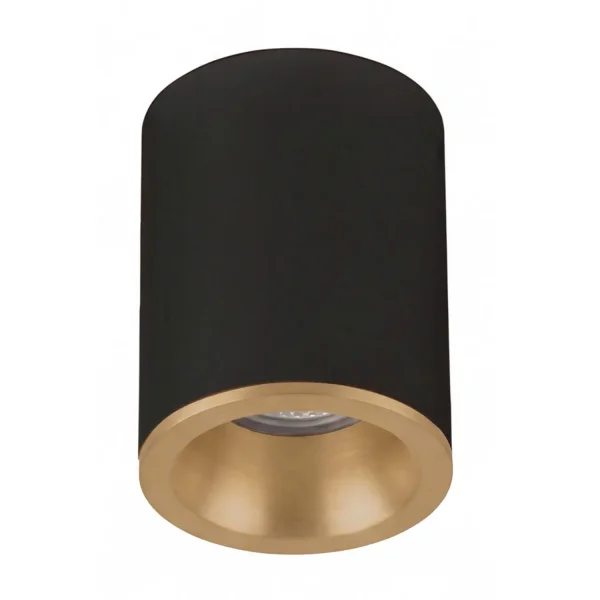 FOCO DE SUPERFICIE FIJO NEGRO ORO GU10 REDONDO IP65