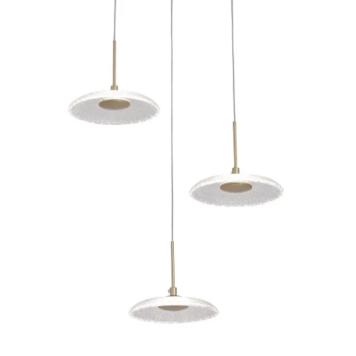 LAMPARA DE TECHO LED 3 LUCES 20W REGULABLE DORADO SORIN